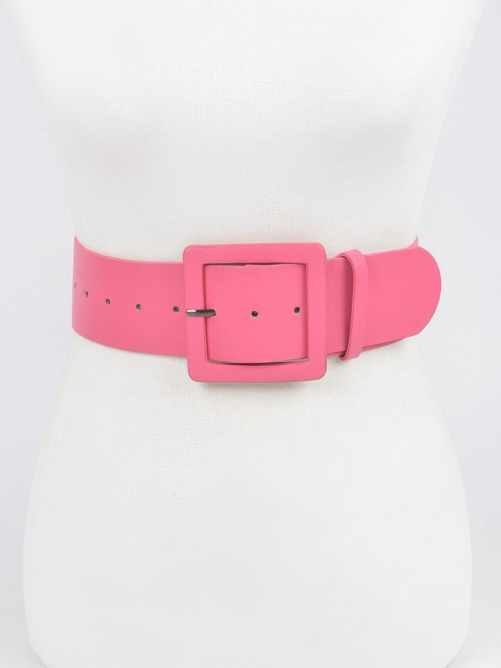 Faux Leather Wide Waist Belt
